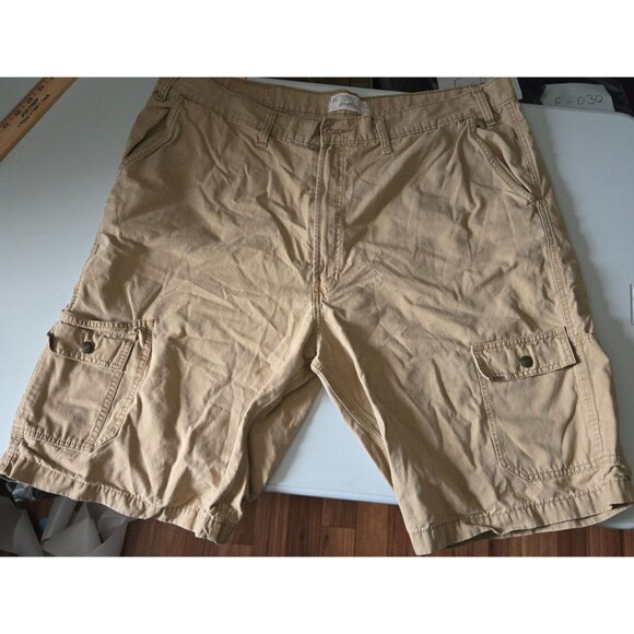 Levi Strauss Signature Mens Size 42 Tan Jean Shorts Made in San Francisco - Picture 1 of 8